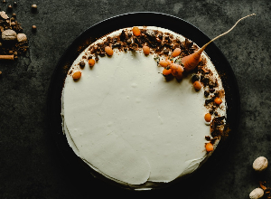 Spiced carrot cake with ricotta icing